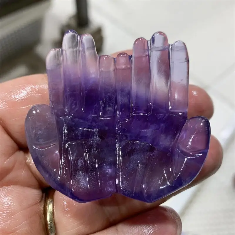 5cm Natural Purple Fluorite Hands Crystal Carving Crafts Healing Stone For Home Decoration Fashion Jewelry Gift 1pcs
5cm Natural Purple Fluorite Hands Crystal Carving Crafts Healing Stone For Home Decoration Fashion Jewelry Gift 1pcs