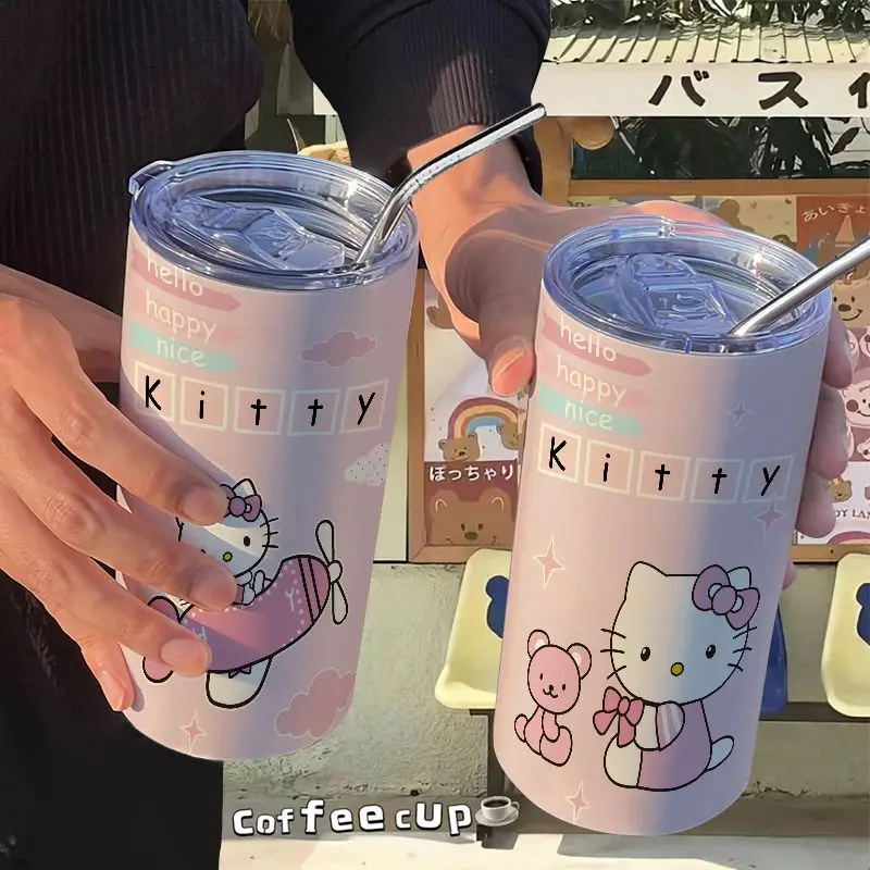 Disney Sanrio Strawberry Bear Pochacco Thermos Cup Straw Kawaii Animation Character Cartoon Hello Kitty Portable Stainless Steel
Disney Sanrio Strawberry Bear Pochacco Thermos Cup Straw Kawaii Animation Character Cartoon Hello Kitty Portable Stainless Steel