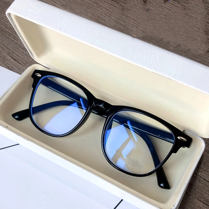 

Finished Myopia Glasses Vintage Oval Frame Blue Light Blocking Men Women Nearsighted Eyeglasses Prescription Eyewear 0 To -6.0