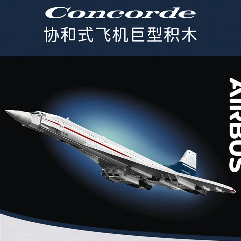 With Light 80318 2083Pcs Concorde Airbus Famous Supersonic Commercial Passenger Airplane Model Building Blocks Toys Gifts 10318
With Light 80318 2083Pcs Concorde Airbus Famous Supersonic Commercial Passenger Airplane Model Building Blocks Toys Gifts 10318