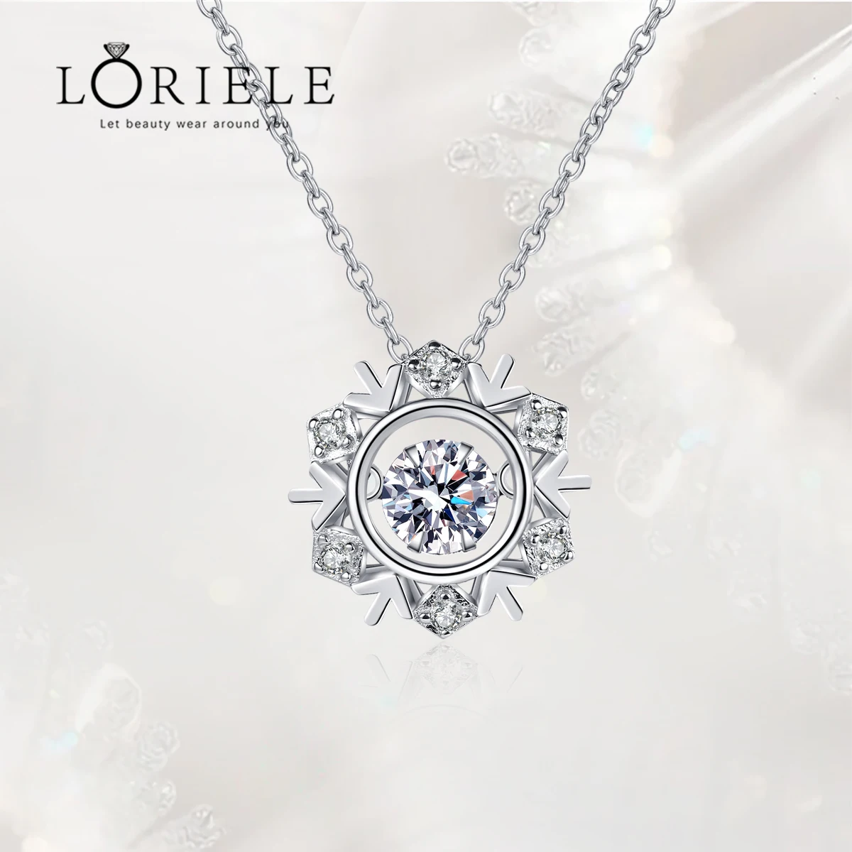 LORIELE Real Moissanite Flower Necklace 14K Gold Plated Sterling Silver Necklace for Women VVS Diamond Snowflake Pendant Jewelry
LORIELE Real Moissanite Flower Necklace 14K Gold Plated Sterling Silver Necklace for Women VVS Diamond Snowflake Pendant Jewelry