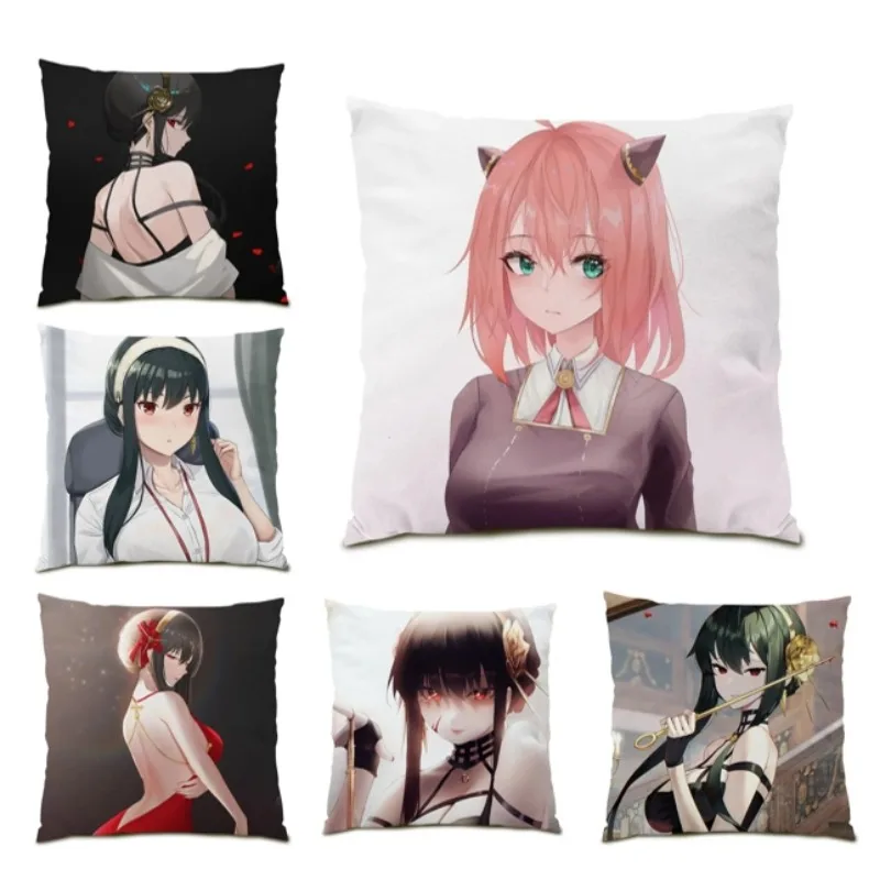 

Anime SPYxFAMILY Pillow Cover Double Sided Pillowcase Yor Forger Cushion Cover 45x45cm Chiar Sofa Home Decor Anime Fans E1618
