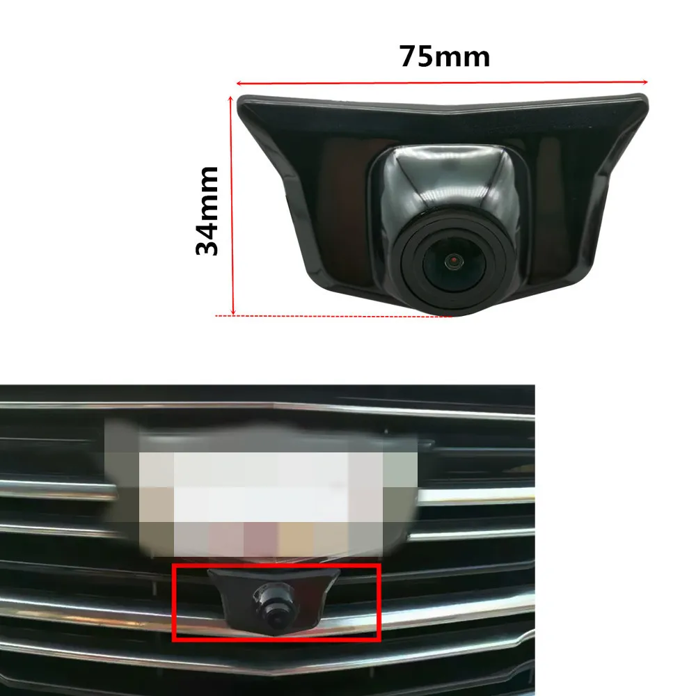 

YIFOUM HD CCD Автомобильная камера переднего вида для парковки ночного видения с положительным водонепроницаемым логотипом для Cadillac XTS Facelift 2018 2019 2020