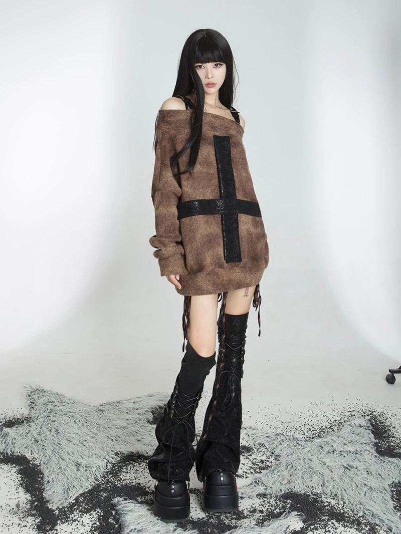 New Streewear Punk Gothic Leather Buckle Bandage Splicing Harajuku Japanese Leg Warmer Foot Sock Black Leg Cover
New Streewear Punk Gothic Leather Buckle Bandage Splicing Harajuku Japanese Leg Warmer Foot Sock Black Leg Cover