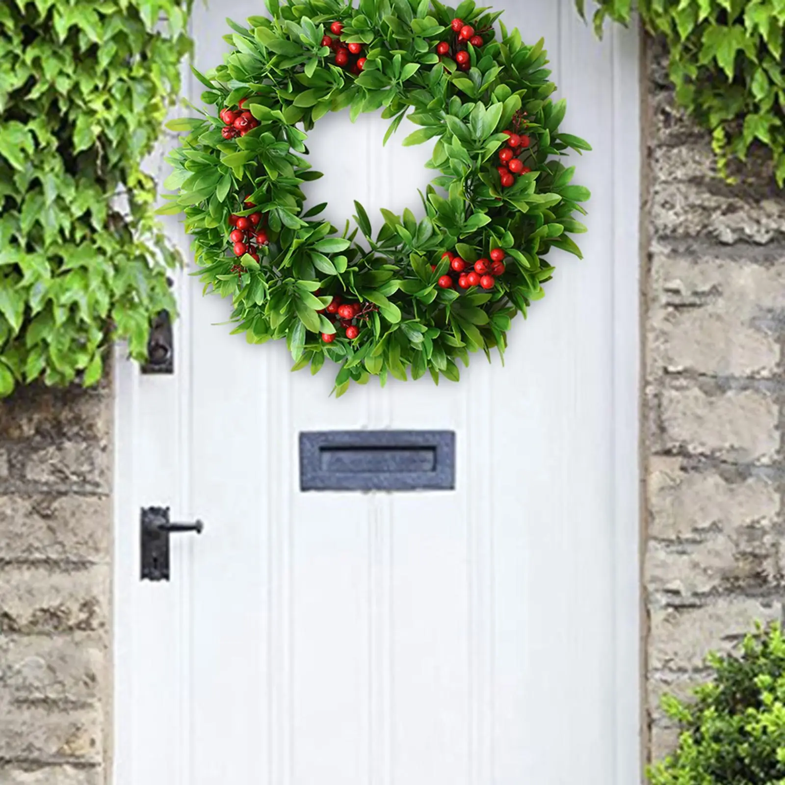 

Christmas Wreath Wreath for Front Door 45cm Housewarming Gifts Xmas Wreath Holiday Garland Decoration for Porch Hotel Wedding