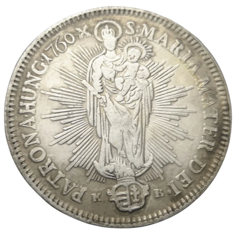 

1760 Hungary 1 Taller - Maria Terezia Maria Theresia Silver Plated Copy Coin