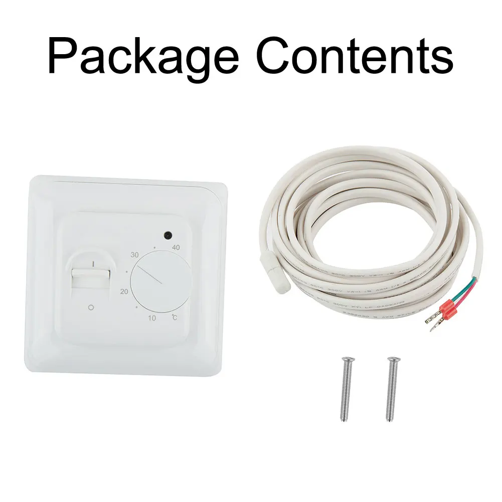Sensor Cable Thermostat Thermostat UnderFloor White Color 16A Electric Floor Sensor Heating Heating Thermostat
Sensor Cable Thermostat Thermostat UnderFloor White Color 16A Electric Floor Sensor Heating Heating Thermostat