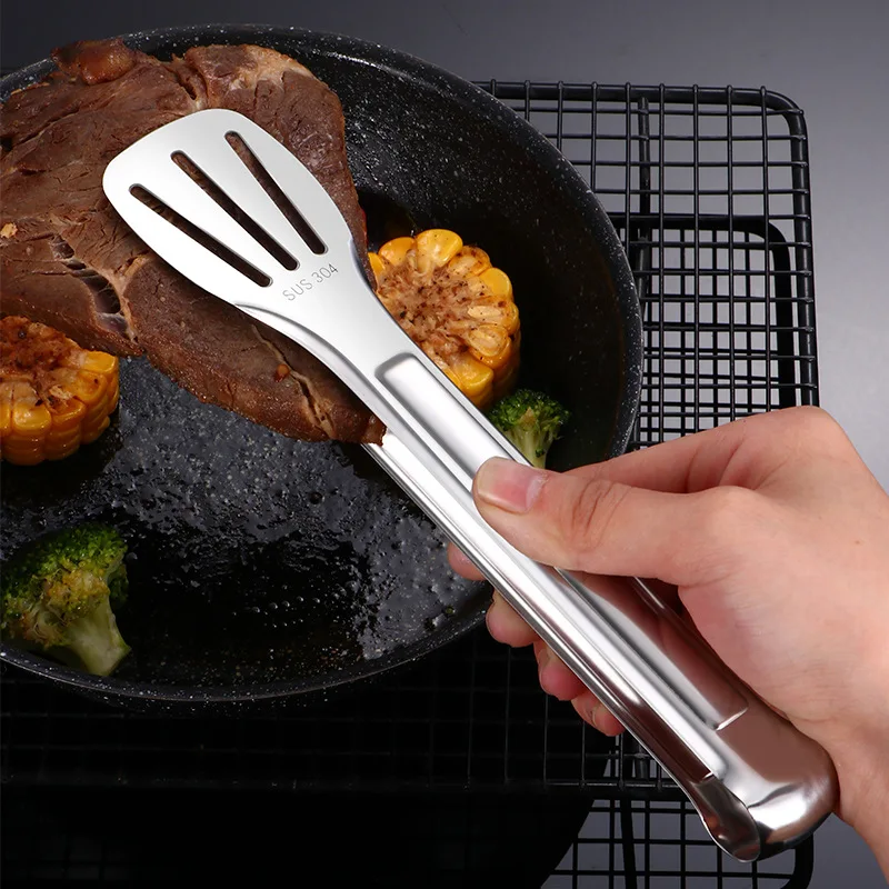 304 Stainless Steel BBQ Tongs Three Wire Clip Nonstick Meat Salad Clamp Home Kitchen Gadgets Accessories Free Shipping Items
304 Stainless Steel BBQ Tongs Three Wire Clip Nonstick Meat Salad Clamp Home Kitchen Gadgets Accessories Free Shipping Items