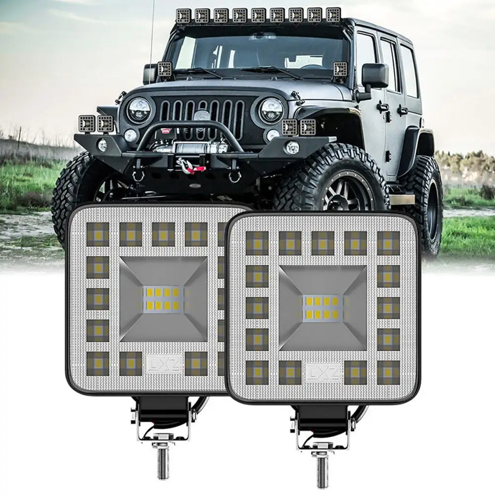 2Pcs Car LED Work Light Square Mini Lamp Headlight 19led 57W 6500K 1800Lm Auxiliary Lamp Modification Parts
2Pcs Car LED Work Light Square Mini Lamp Headlight 19led 57W 6500K 1800Lm Auxiliary Lamp Modification Parts