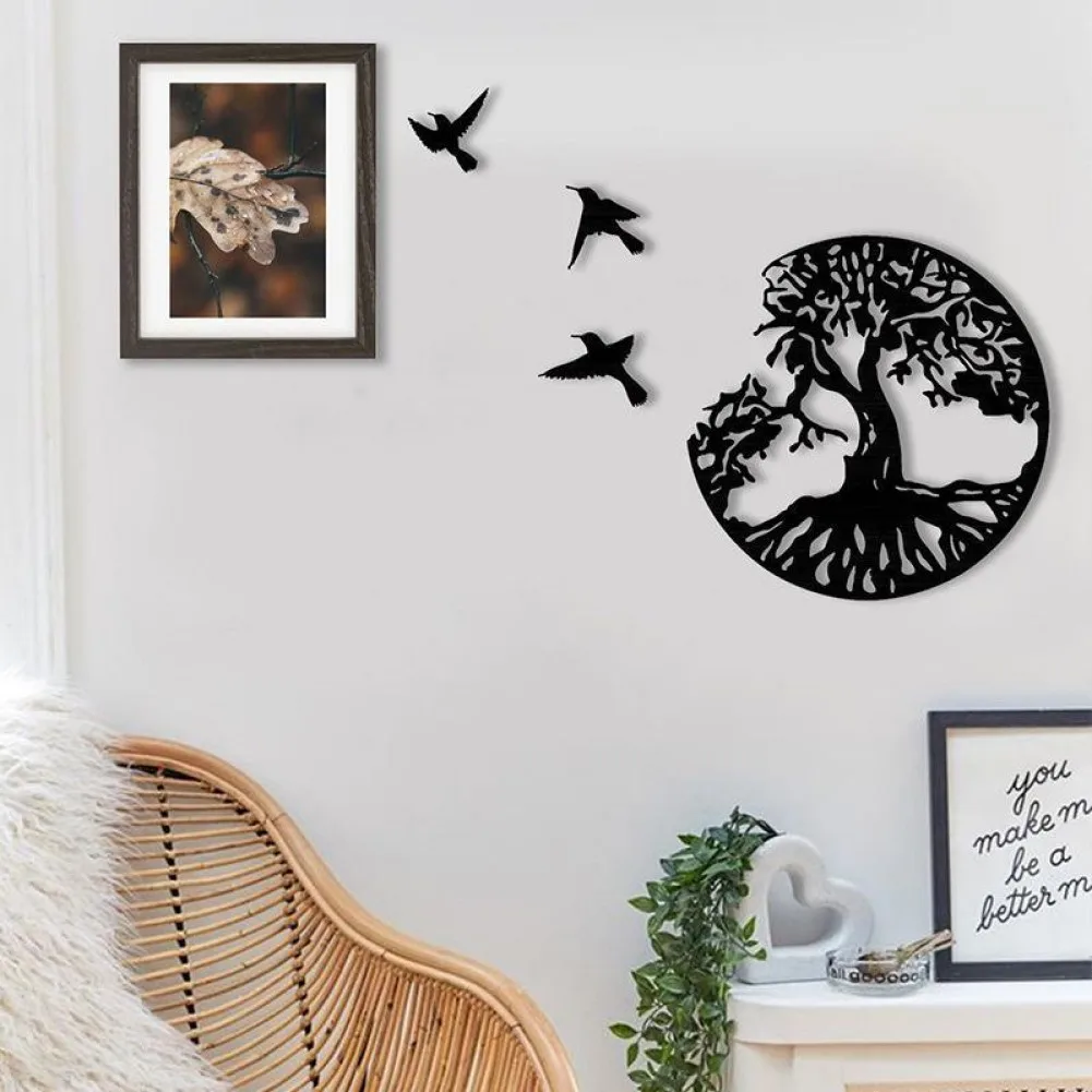 30x30CM Tree Of Life & 3 Birds Metal Metal Wall Hanging Décor Bedroom Living Room For Bedroom Living Room Dorm DIY Ornament
30x30CM Tree Of Life & 3 Birds Metal Metal Wall Hanging Décor Bedroom Living Room For Bedroom Living Room Dorm DIY Ornament