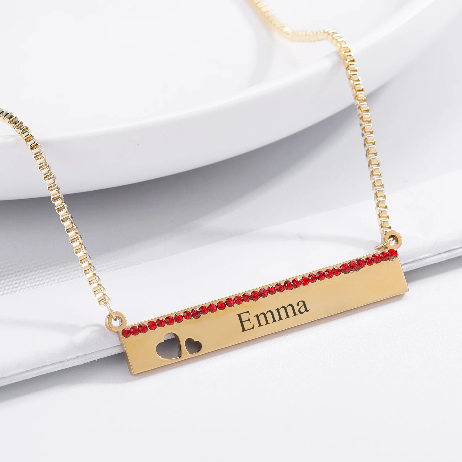 Personalized Iced Out Zirconi Engrave Bar Necklace Custom Name Any Language Choker Gold Stainless steel Jewelry For Women Gift
Personalized Iced Out Zirconi Engrave Bar Necklace Custom Name Any Language Choker Gold Stainless steel Jewelry For Women Gift