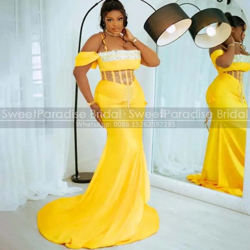 Trumpet Long Evening Dress With Appliques Beaded Spaghetti Straps Off Shoulder Mermaid Transparent Waist Prom Dresses
Trumpet Long Evening Dress With Appliques Beaded Spaghetti Straps Off Shoulder Mermaid Transparent Waist Prom Dresses