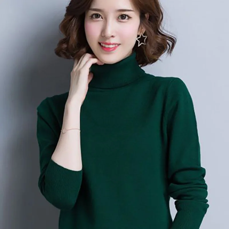 Stylish Solid Color Turtleneck Knitted All-match Sweater Women's Clothing 2022 Autumn New Casual Pullovers Loose Commute Tops 
Stylish Solid Color Turtleneck Knitted All-match Sweater Women's Clothing 2022 Autumn New Casual Pullovers Loose Commute Tops