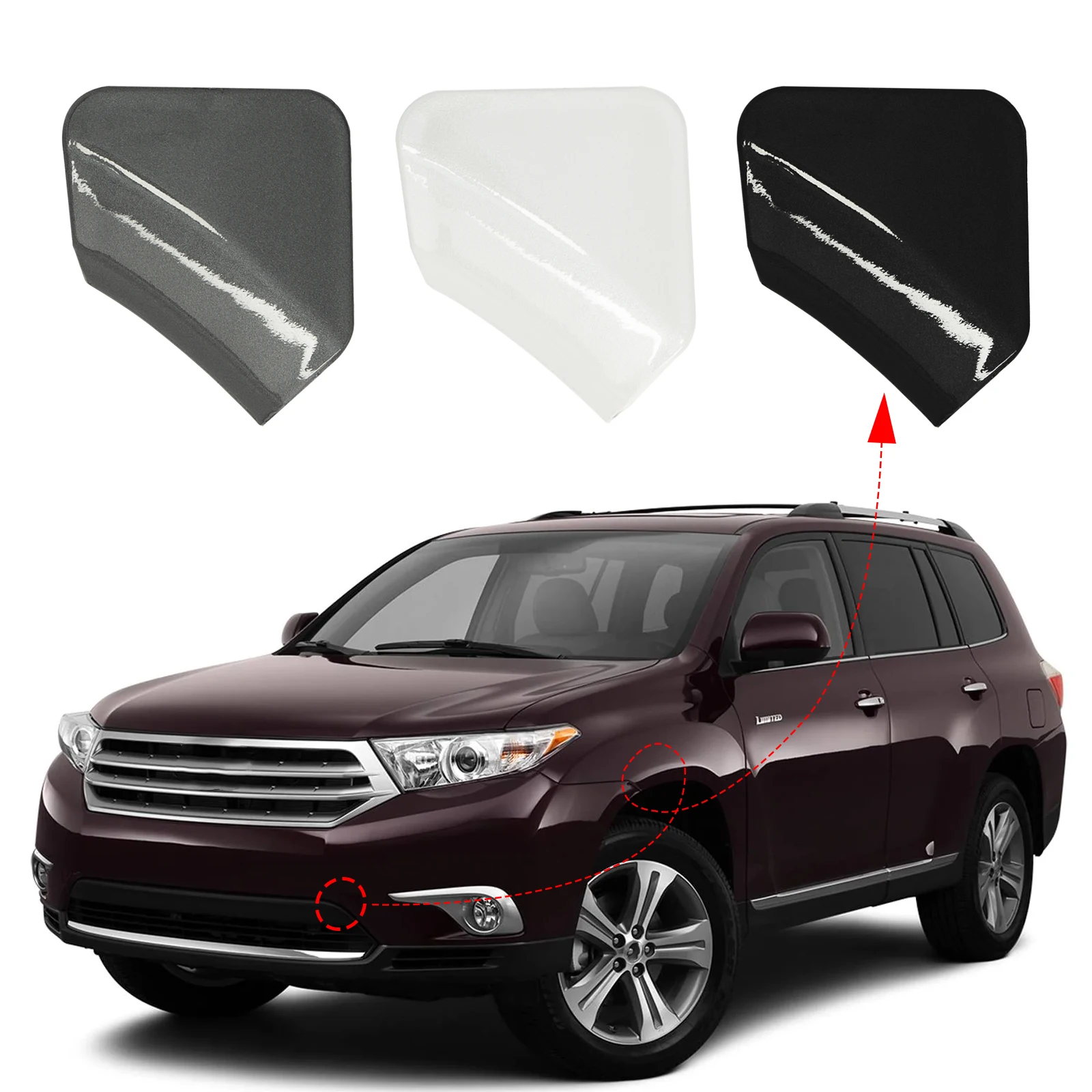 Front Bumper Tow Hook Cover Cap Towing Eye for Toyota Highlander Accessories 2011 2012 2013 52120E060 521270E070
Front Bumper Tow Hook Cover Cap Towing Eye for Toyota Highlander Accessories 2011 2012 2013 52120E060 521270E070
