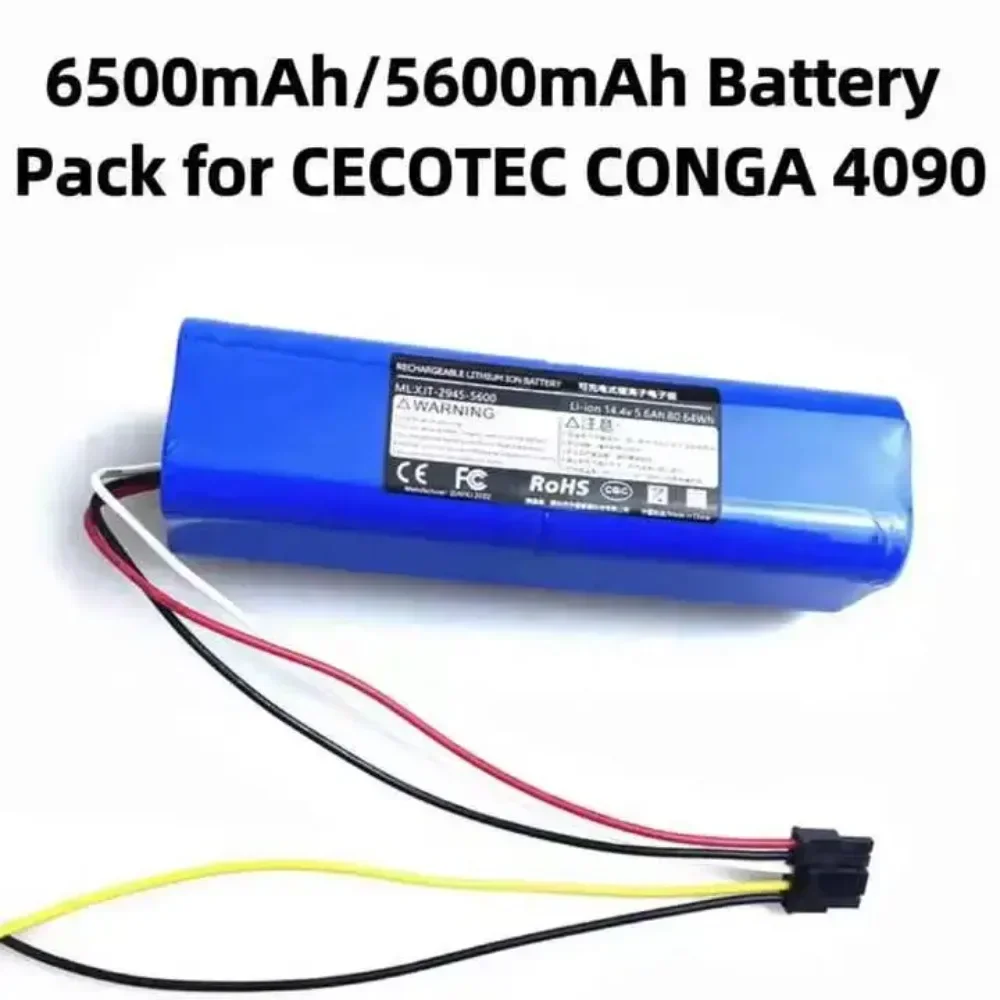 

New 14.4V 9800mAh Robot Battery For Cecotec Conga 5090 5490 4090 3090 Robotic Vacuum Cleaner 14.8V 18650 4s2p Battery pack