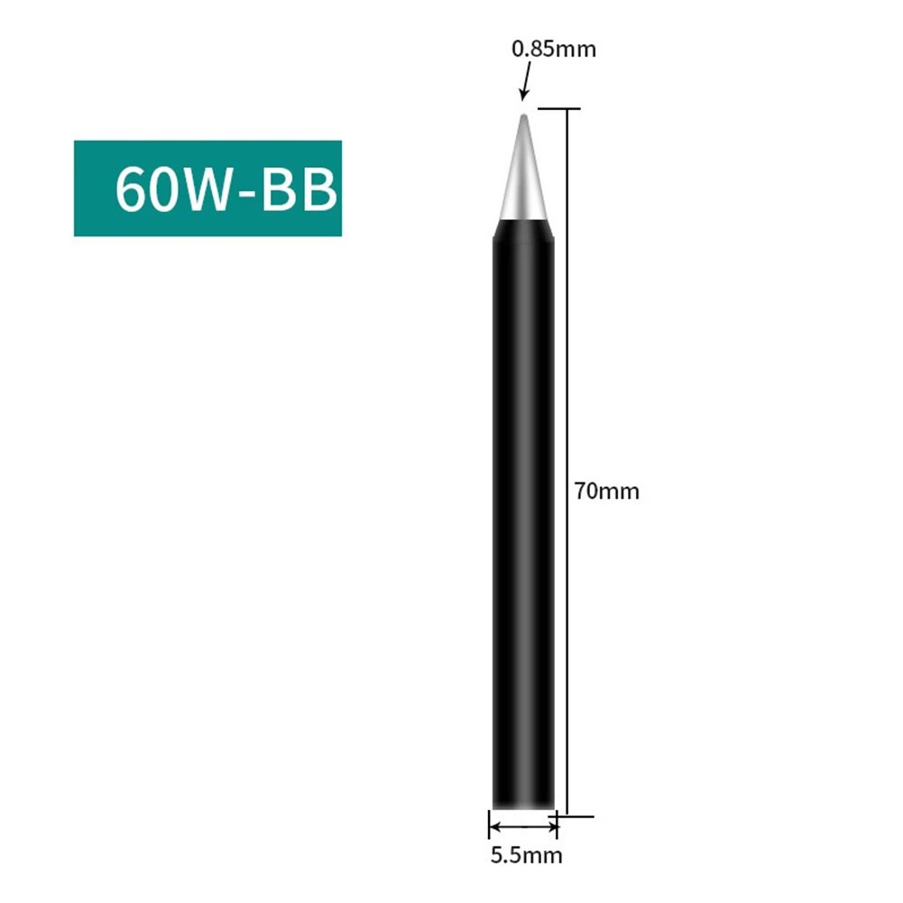 BB C K 60W Soldering Iron Tip Welding Tips Soldering Iron Head Replacement Copper Solder Replacement Head Welding Repair Tool
BB C K 60W Soldering Iron Tip Welding Tips Soldering Iron Head Replacement Copper Solder Replacement Head Welding Repair Tool