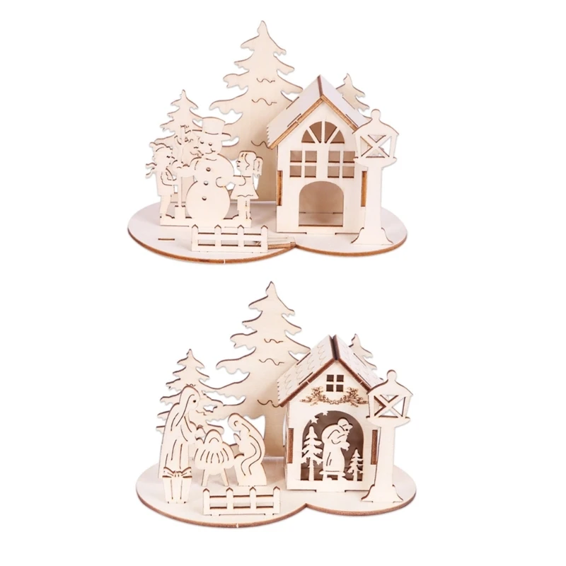 Наборы 3D-пазлов, Рождественский елочный дом, украшение ручной работы, праздничный центральный орнамент, товары для вечеринок, 
Наборы 3D-пазлов, Рождественский елочный дом, украшение ручной работы, праздничный центральный орнамент, товары для вечеринок,