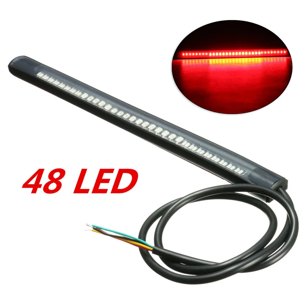 Universal Motorcycle 48 LED Light Strip Rear Tail Brake Stop Turn Signal Lights Motorcycle Signal Lamp
Universal Motorcycle 48 LED Light Strip Rear Tail Brake Stop Turn Signal Lights Motorcycle Signal Lamp