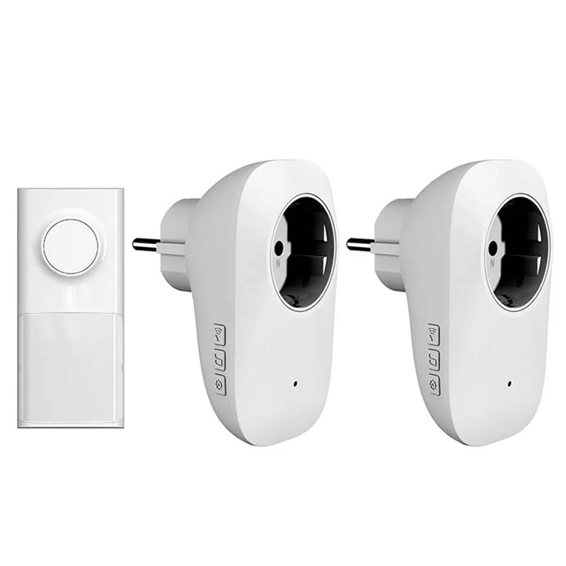 Wireless Doorbell Receiver Battery Powered Transmitter AC Plug in Cordless Door Bell Chime 1transmitter+2receiver
Wireless Doorbell Receiver Battery Powered Transmitter AC Plug in Cordless Door Bell Chime 1transmitter+2receiver