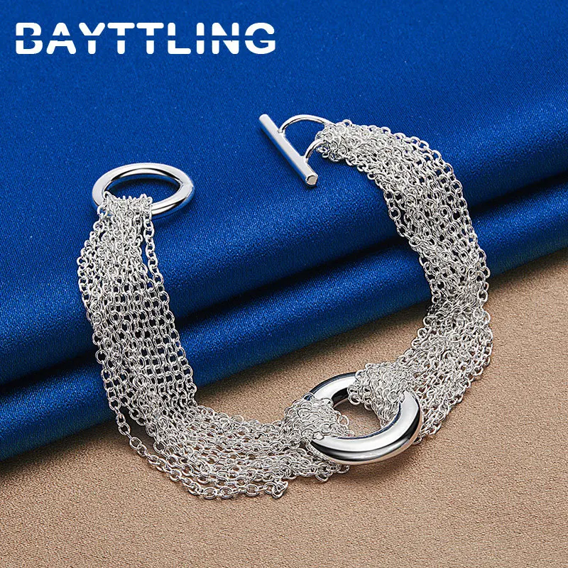 925 Sterling Silver Fine Cable O Bracelet For Women Charm Fashion Gifts Wedding Engagement Jewelry Accessories
925 Sterling Silver Fine Cable O Bracelet For Women Charm Fashion Gifts Wedding Engagement Jewelry Accessories