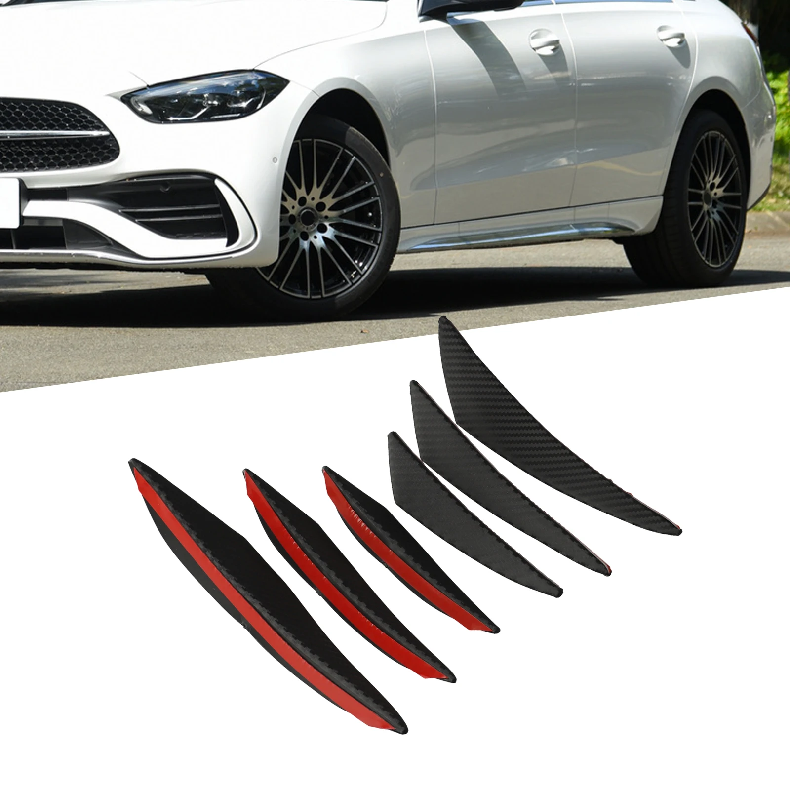Car Bumper Strip Car Front Bumper Lip Splitter Fins Universal Fitment 6pcs/set Body Spoiler Canards Carbon Fibe
Car Bumper Strip Car Front Bumper Lip Splitter Fins Universal Fitment 6pcs/set Body Spoiler Canards Carbon Fibe