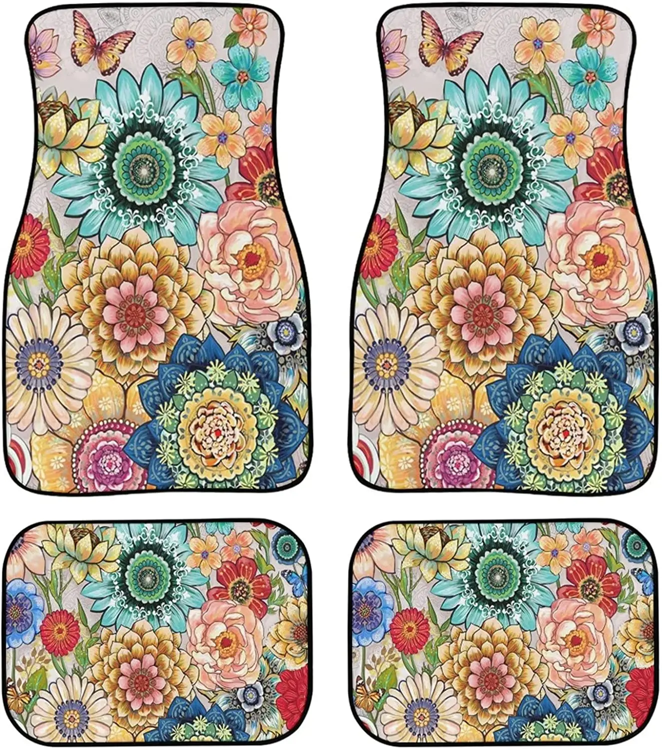 PZZ BEACH Boho Mandala Flower Car Floor Mats Bright Floral Auto Protetcor Non Slip Universal Fit SUV Trucks
PZZ BEACH Boho Mandala Flower Car Floor Mats Bright Floral Auto Protetcor Non Slip Universal Fit SUV Trucks