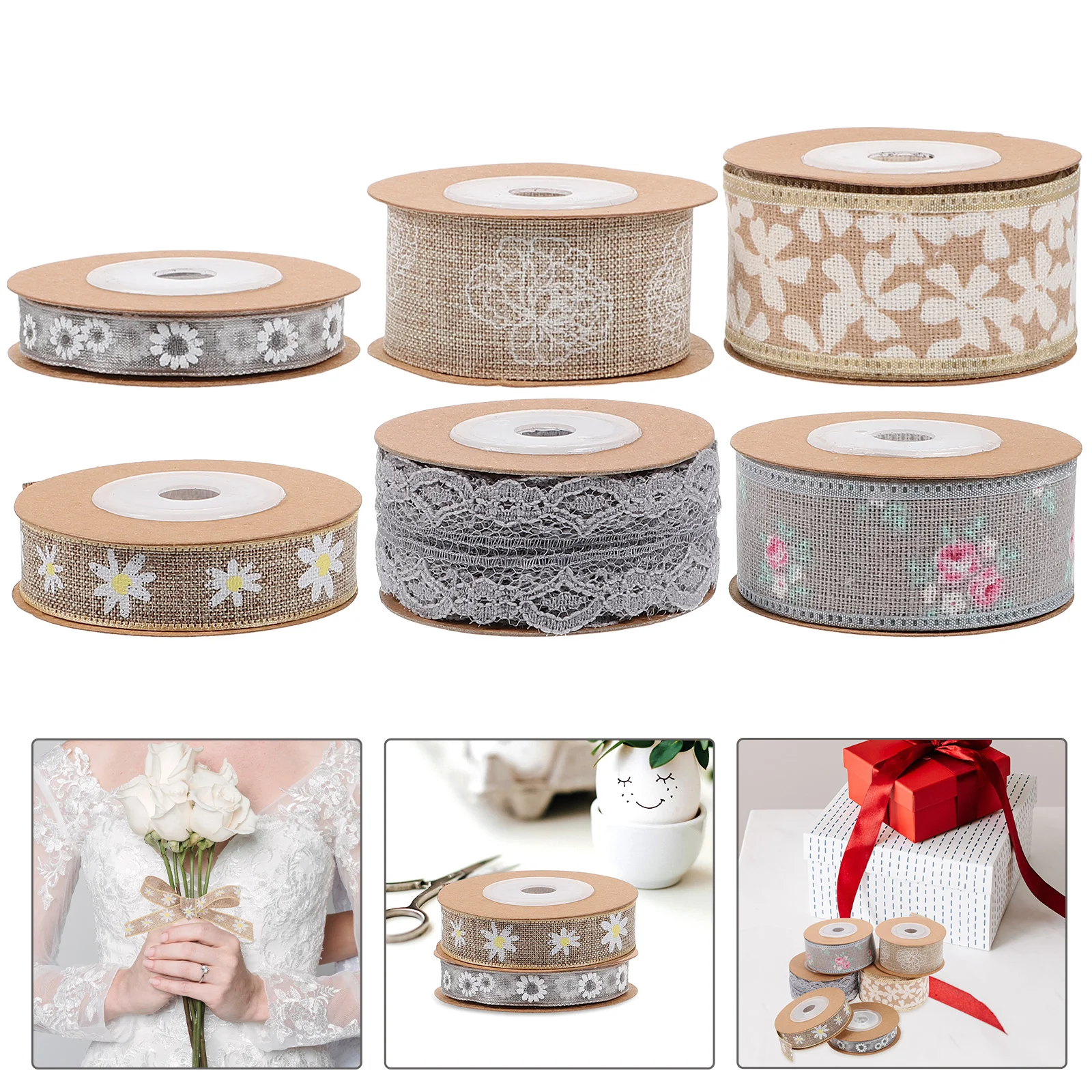 6 Rolls of Present Box Ribbons Cake Box Packing Ribbons Wrapping Ribbons DIY Ribbons
6 Rolls of Present Box Ribbons Cake Box Packing Ribbons Wrapping Ribbons DIY Ribbons