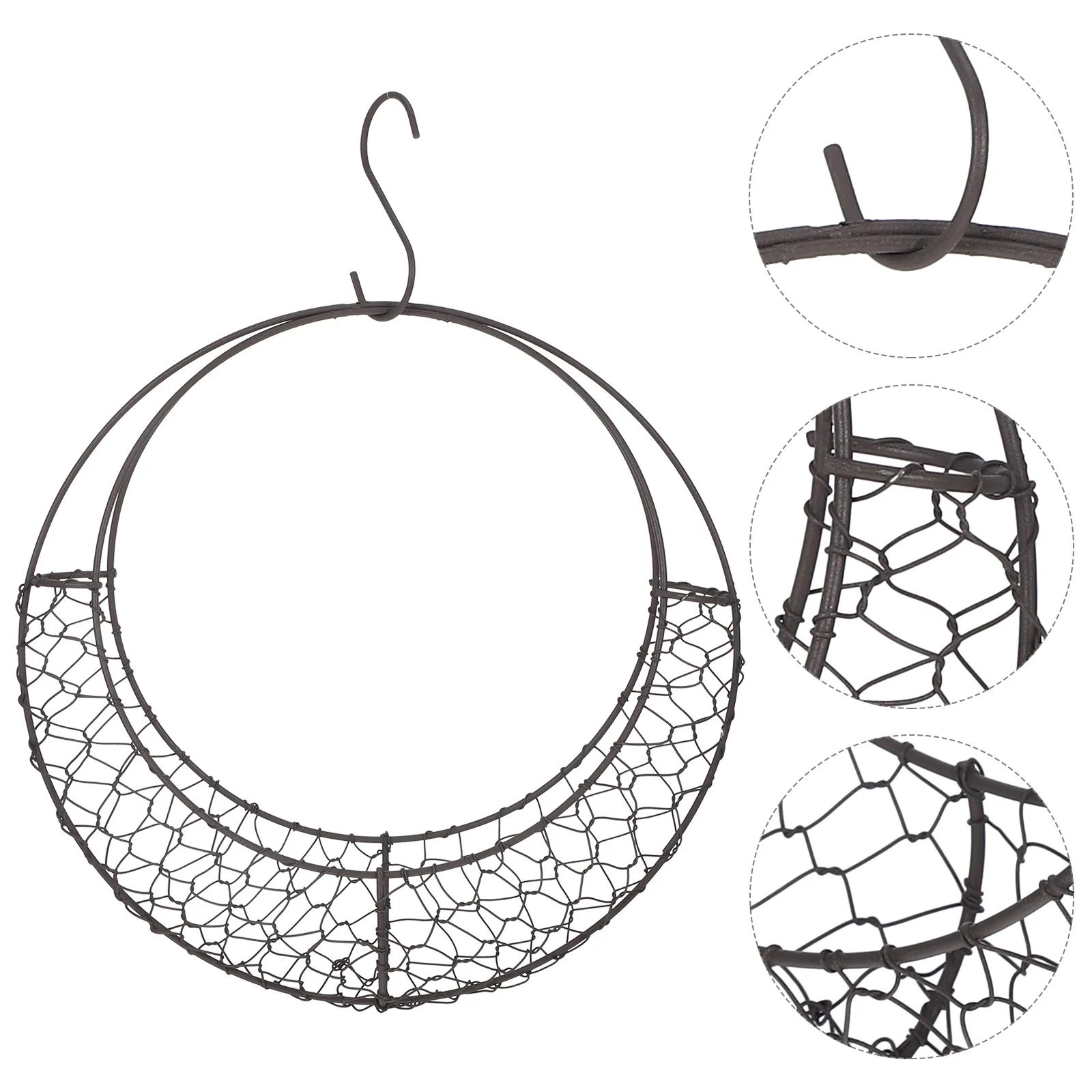 Wire Wreath Frame Hanger Moon Shape Wreath Form Hanging Plant Holder Metal Hanging Plant Basket Holder Succulent
Wire Wreath Frame Hanger Moon Shape Wreath Form Hanging Plant Holder Metal Hanging Plant Basket Holder Succulent