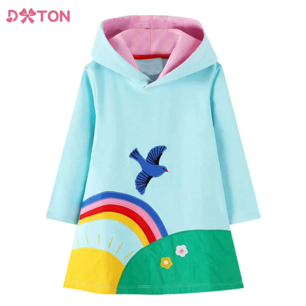 DXTON Children Hooded Dresses For Girls Winter Kids Cotton Dress Rainbow Pattern Hoodied Girls Dress Embroidery Girls Clothing
DXTON Children Hooded Dresses For Girls Winter Kids Cotton Dress Rainbow Pattern Hoodied Girls Dress Embroidery Girls Clothing