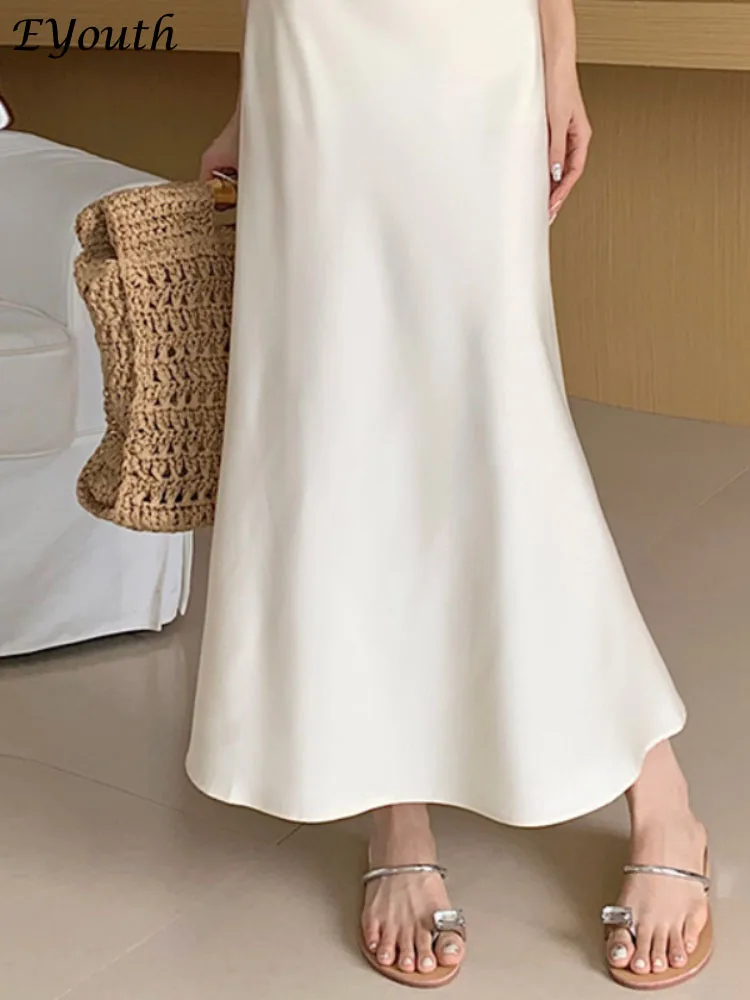 Women's Long Skirt 2024 New Fashion Satin Skirt Office Lady Elastic Waist Solid Champagne Purple Red Silk A-LINE Skirt for Women
Women's Long Skirt 2024 New Fashion Satin Skirt Office Lady Elastic Waist Solid Champagne Purple Red Silk A-LINE Skirt for Women
