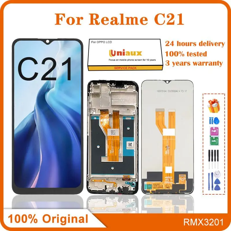 100% Original 6.5" For Realme C21 LCD Display Touch Screen Digitizer Assembly Replacement Parts For Realme C21 RMX3201 Display
100% Original 6.5" For Realme C21 LCD Display Touch Screen Digitizer Assembly Replacement Parts For Realme C21 RMX3201 Display