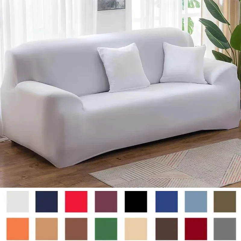 

Solid Color Elastic Sofa Covers for Living Room Thicken Sectional Corner Slipcovers Couch Cover, L Shape Need Buy 2PCS Cover