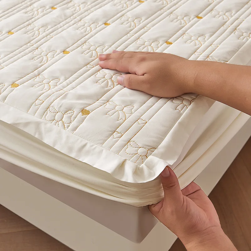 Утолщенная натяжная простыня из чистого хлопка с хлопковой подкладкой, простыня с защитой матраса Симмонс, одиночное покрывало, простыня д...