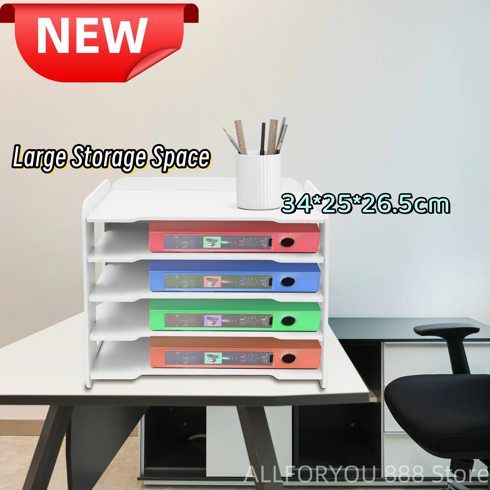 5 Tier File Document Holder with High Load-bearing Capacity Height of Each Layer 5.5cm
5 Tier File Document Holder with High Load-bearing Capacity Height of Each Layer 5.5cm