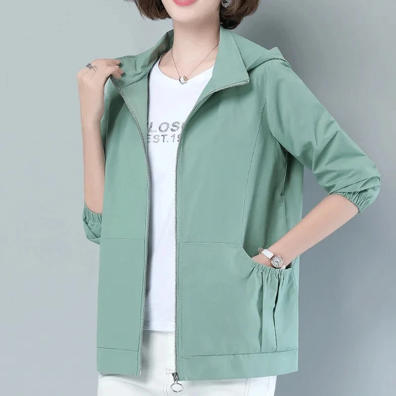 Ladies Casual Short Jacket 2022 Spring Autumn New Loose Detachable Hooded Coat Windbreaker Solid Women's Zipper Outwear Tops
Ladies Casual Short Jacket 2022 Spring Autumn New Loose Detachable Hooded Coat Windbreaker Solid Women's Zipper Outwear Tops