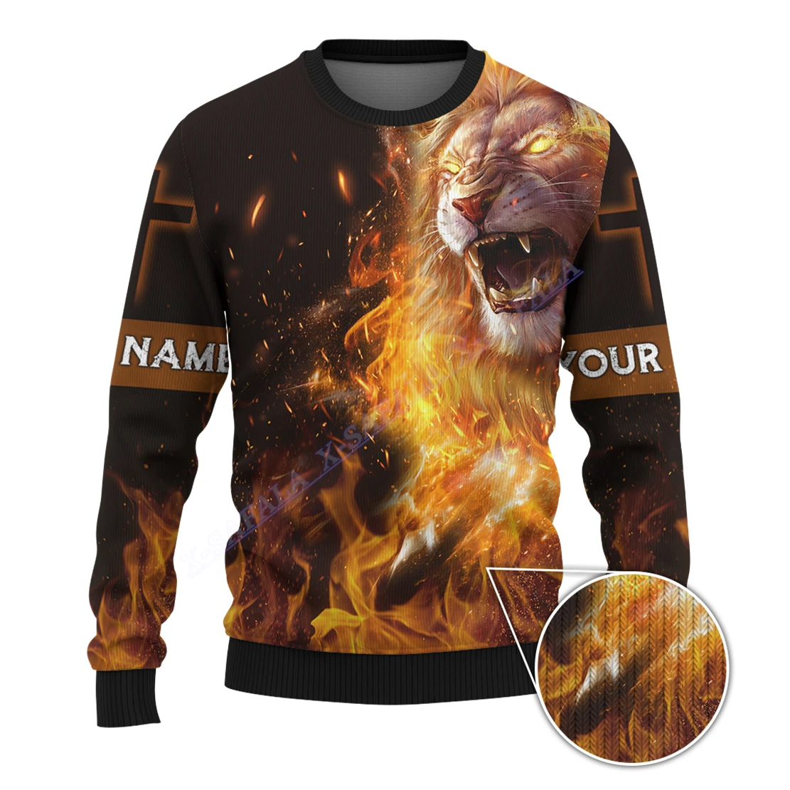 Fire Over Fear Christian Jesus Lion King 3D Printed Ugly Sweater Christmas Party Gift Men Female Jumper Winter Knitted Xmas Warm
Fire Over Fear Christian Jesus Lion King 3D Printed Ugly Sweater Christmas Party Gift Men Female Jumper Winter Knitted Xmas Warm