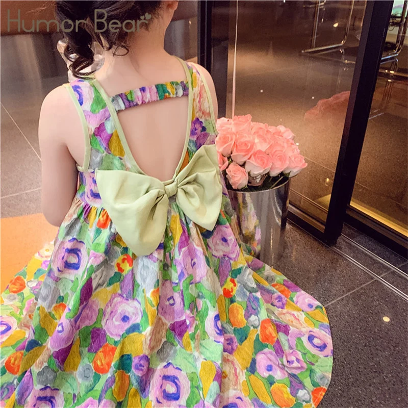 Humor Bear Kids Clothes Oil Painting Wind Dress Sweet Princess Skirt Floral Sundress Back Bow Princess Dress Girl Dress For 3-7Y
Humor Bear Kids Clothes Oil Painting Wind Dress Sweet Princess Skirt Floral Sundress Back Bow Princess Dress Girl Dress For 3-7Y