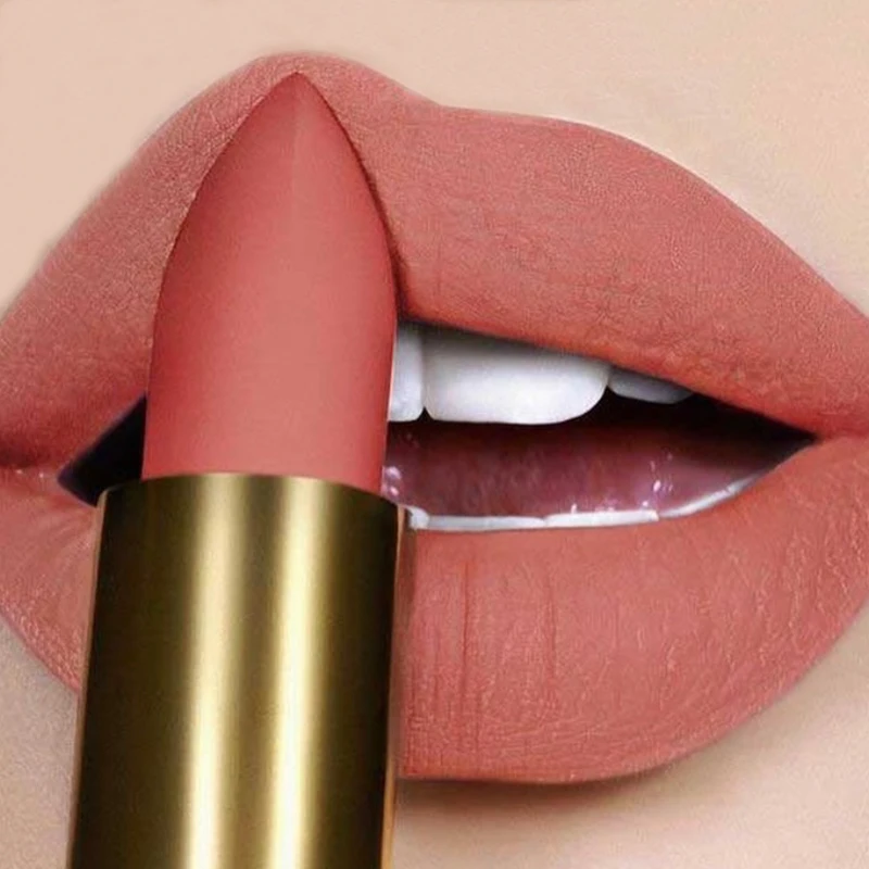 

6 Colors Matte Waterproof Velvet Nude Lipstick Moisturizing Lasting Sexy Red Lip Non-Stick Cup Makeup Lips Tint Cosmetics Beauty