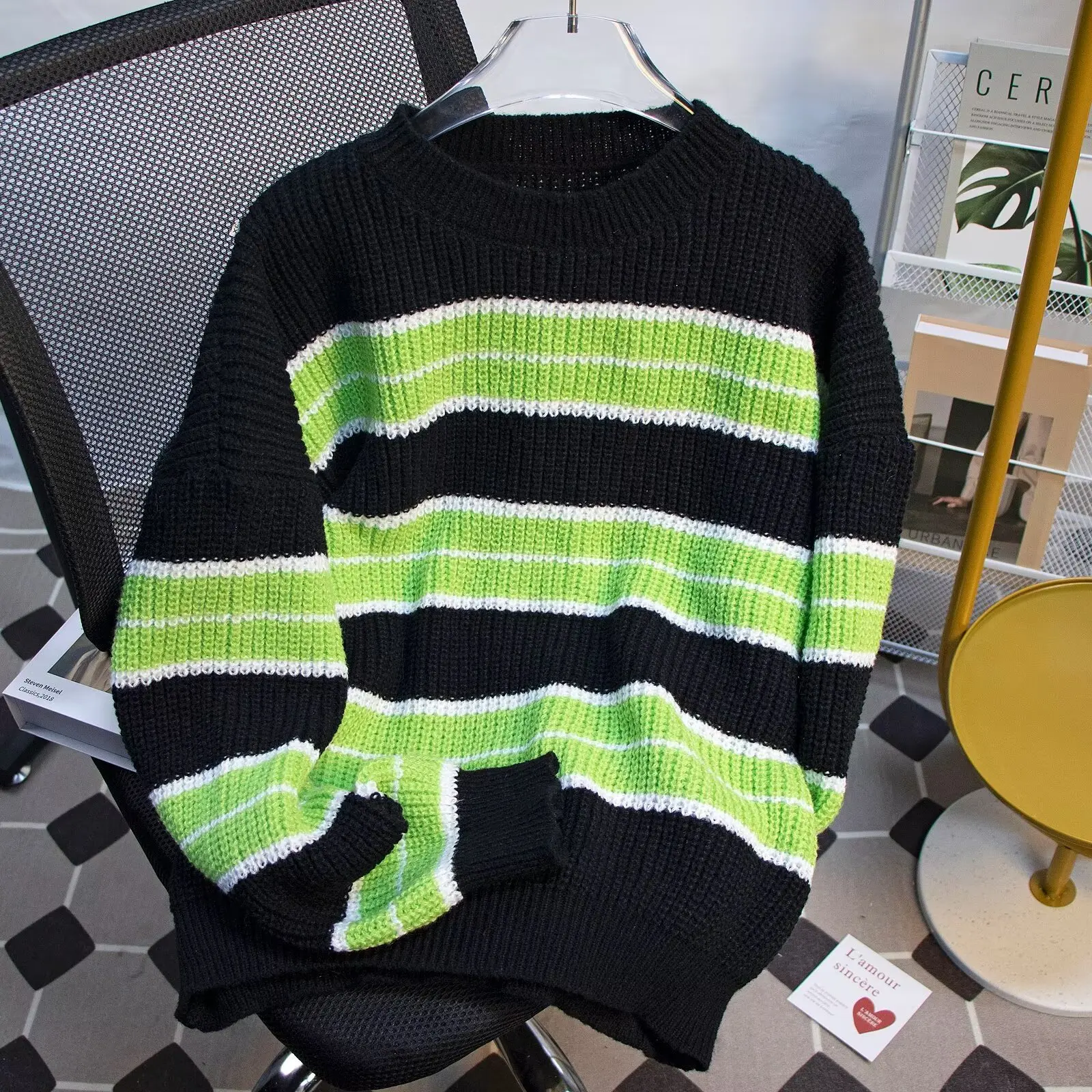 Vintage Harajuku Striped Sweater Women Korean Streetwear Jumper Preppy Style Hippie Casual Knitwear Female Streetwear Pullover
Vintage Harajuku Striped Sweater Women Korean Streetwear Jumper Preppy Style Hippie Casual Knitwear Female Streetwear Pullover