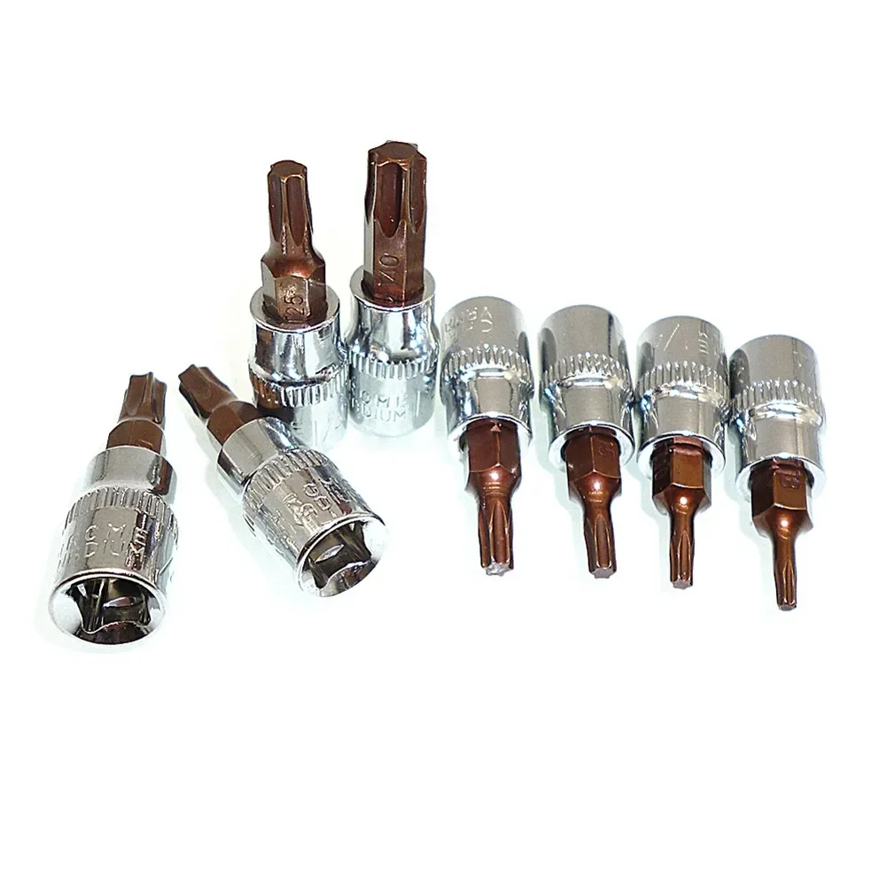 1pcs Torx Screwdriver Bits 1/4Inch Drive Socket Ratchet Socket Wrench Adapter Hand Tools T8 T10 T15 T20 T25 T27 T30 T40
1pcs Torx Screwdriver Bits 1/4Inch Drive Socket Ratchet Socket Wrench Adapter Hand Tools T8 T10 T15 T20 T25 T27 T30 T40