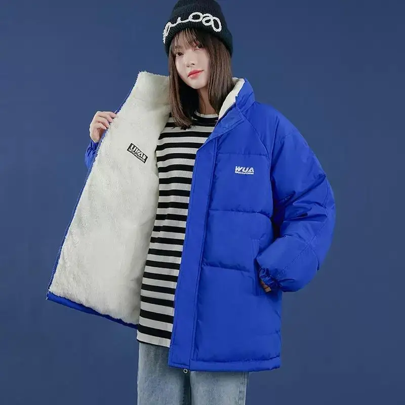 Short style double faced down cotton jacket for women with plush cotton jacket, Korean version winter cotton jacket
Short style double faced down cotton jacket for women with plush cotton jacket, Korean version winter cotton jacket