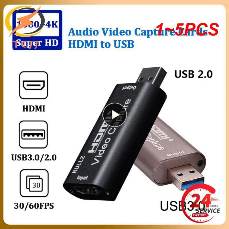 1~5PCS HDMI-compatible Video Capture Card USB 3.0 Recorder for /3 Game TV Box Phone Camcorder Camera Recording Live
1~5PCS HDMI-compatible Video Capture Card USB 3.0 Recorder for /3 Game TV Box Phone Camcorder Camera Recording Live