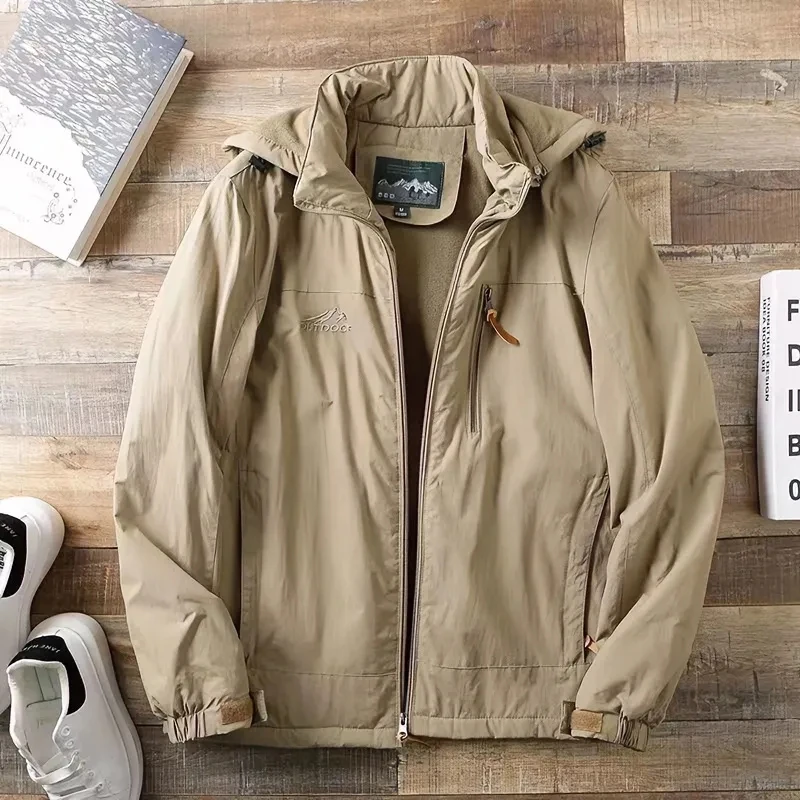 Waterproof Fleece Lined Warm Cotton-padded Clothes Outdoor Hiking Trekking Jacket Autumn Winter Windbreaker Hooded Coats Male
Waterproof Fleece Lined Warm Cotton-padded Clothes Outdoor Hiking Trekking Jacket Autumn Winter Windbreaker Hooded Coats Male