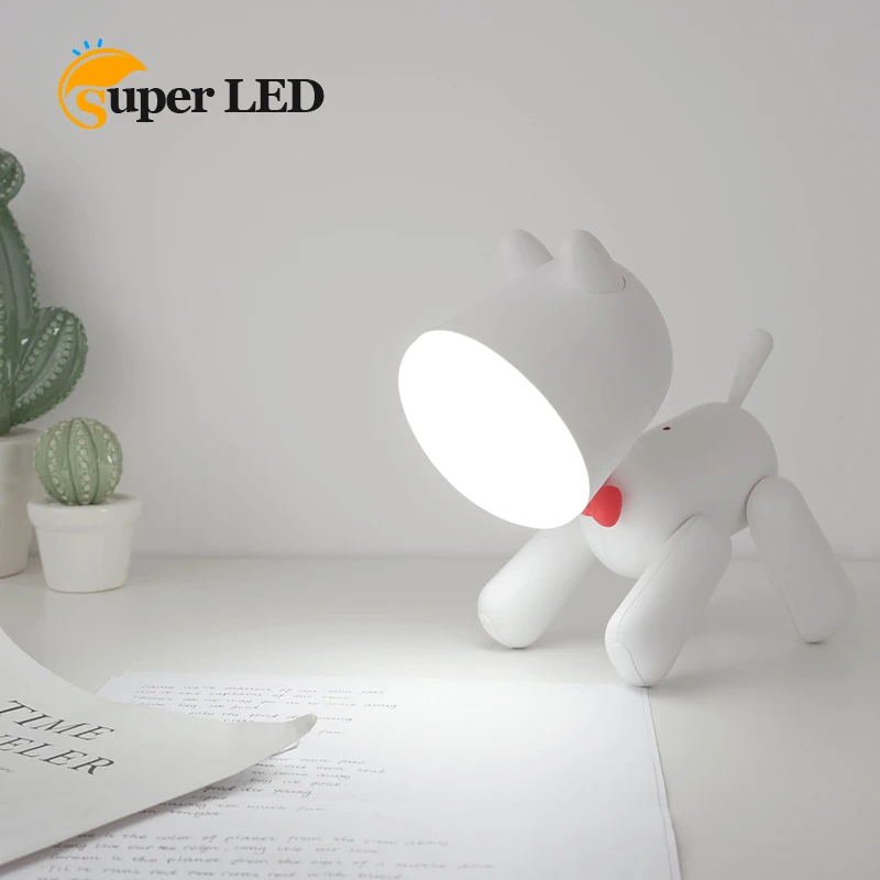 

2023 Puppy Led Night Lamp for Children Rechargable ELK Night Lights Adjust Brightness Table Lamp for Home In Bedroom