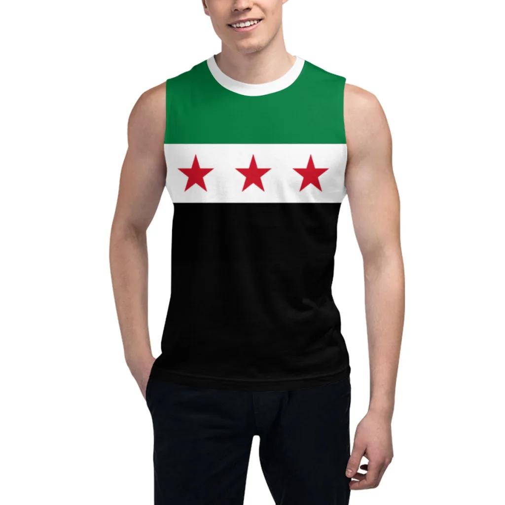 Sleeveless T-shirt Syria Flag 1932-1961 3D Men's Boys Tshirt Gyms Tank Tops Fitness Joggers Basketball Training Vest
Sleeveless T-shirt Syria Flag 1932-1961 3D Men's Boys Tshirt Gyms Tank Tops Fitness Joggers Basketball Training Vest
