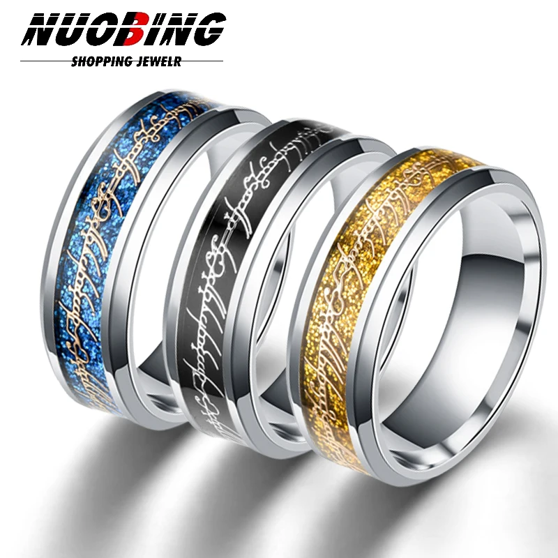 

Индивидуальное эксклюзивное название из нержавеющей стали 3D одно кольцо мощное изысканное обручальное кольцо для пары модные ювелирные изделия из фильма подарок оптовая продажа