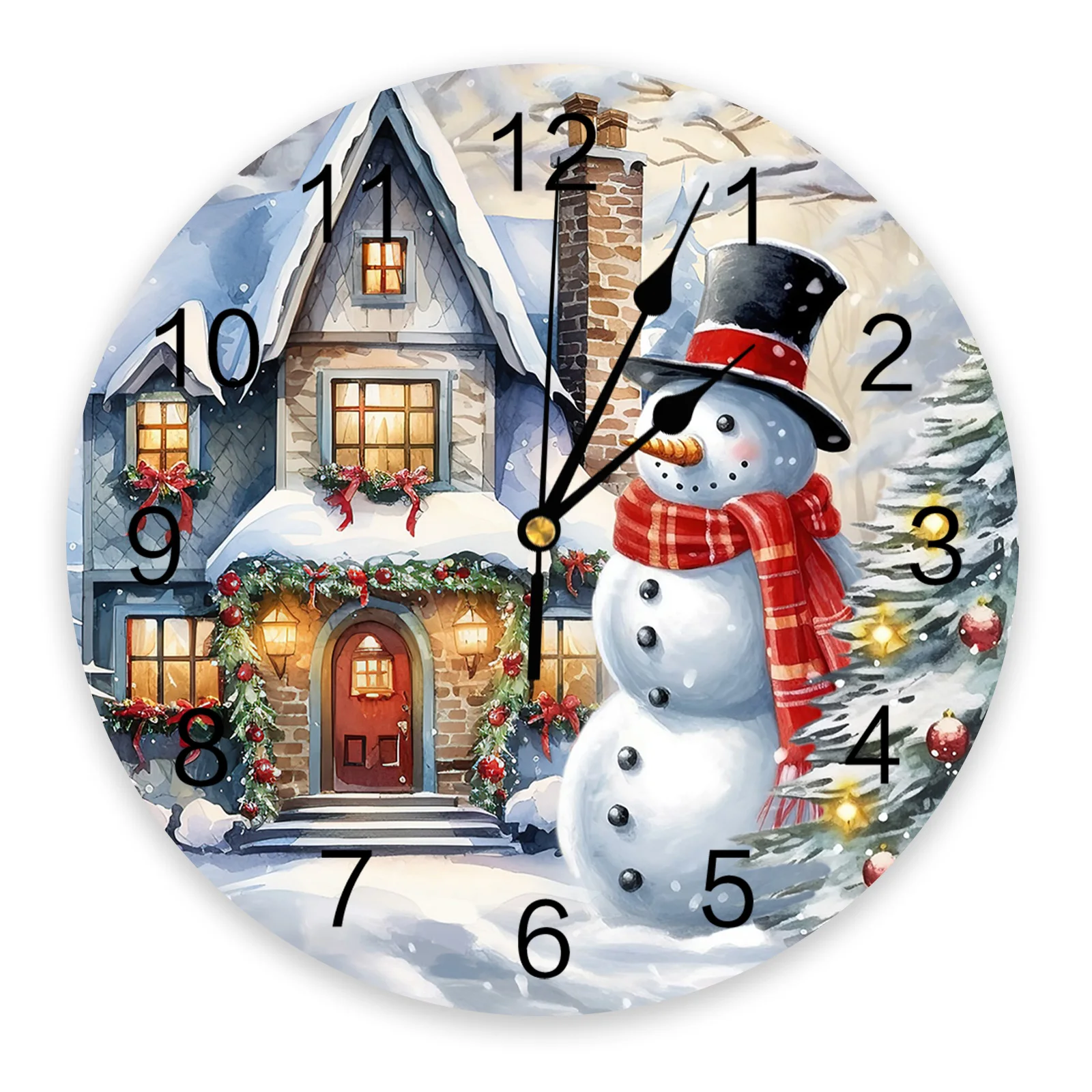 Настенные часы с изображением снежного снеговика, цифровые бесшумные украшения для дома, спальни, кухни, Подвесные часы
Настенные часы с изображением снежного снеговика, цифровые бесшумные украшения для дома, спальни, кухни, Подвесные часы