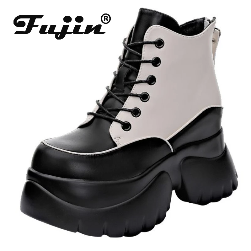 Fujin 10cm Ethnic Cowgirl Genuine Leather Ankle Spring Boots Lace Up Moccasins Platform Wedge Autumn Winter Women Plush Shoes
Fujin 10cm Ethnic Cowgirl Genuine Leather Ankle Spring Boots Lace Up Moccasins Platform Wedge Autumn Winter Women Plush Shoes