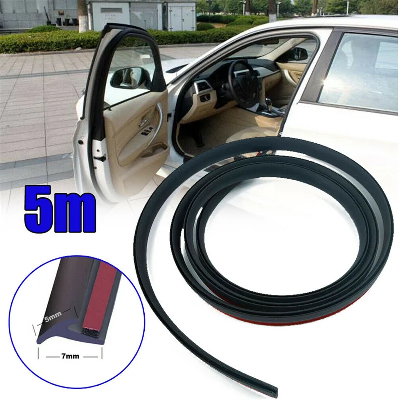

Резиновое уплотнение для автомобильной двери, автомобильная уплотнительная лента типа T, аналогичные водонепроницаемые ветрозащитные ленты, универсальные изоляционные аксессуары 5 м