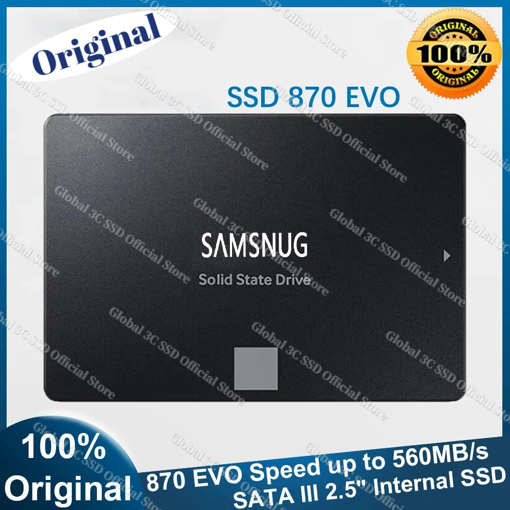 4TB 870 EVO SSD 1TB Internal Solid State Drive Hard Disk SSD 2.5 Inch Sata3 SSD 2tb hard drive for Laptop Microcomputer Desktop
4TB 870 EVO SSD 1TB Internal Solid State Drive Hard Disk SSD 2.5 Inch Sata3 SSD 2tb hard drive for Laptop Microcomputer Desktop